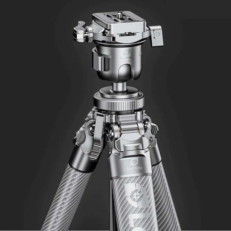 Leofoto Carbon-Dreibeinstativ AZ-235C+MBH-30 Azure Full silver