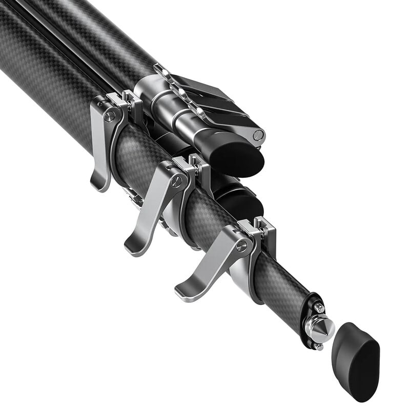 Leofoto Carbon-Dreibeinstativ AZ-204C+LH-25R Azure Half Silver