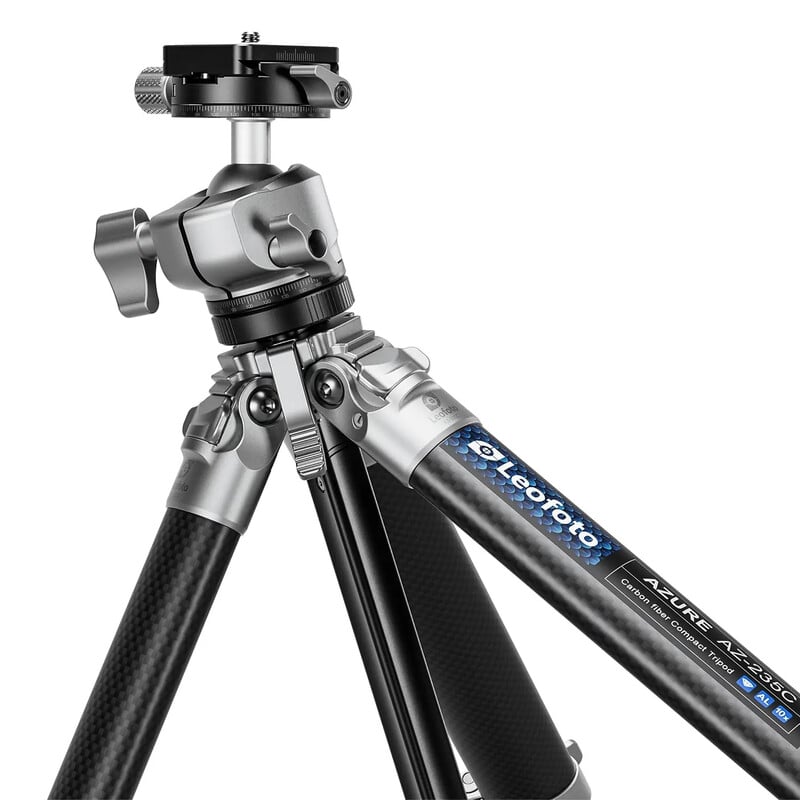 Leofoto Carbon-Dreibeinstativ AZ-235C+MBH-30 Azure Half Silver