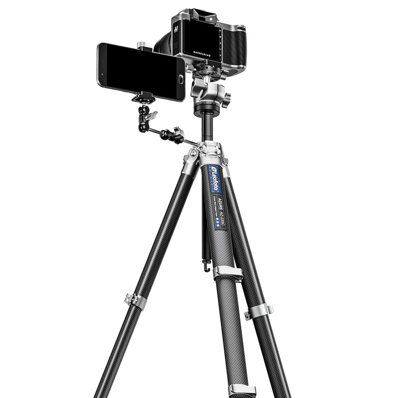 Leofoto Carbon-Dreibeinstativ AZ-235C+LH-30R Azure Half Silver