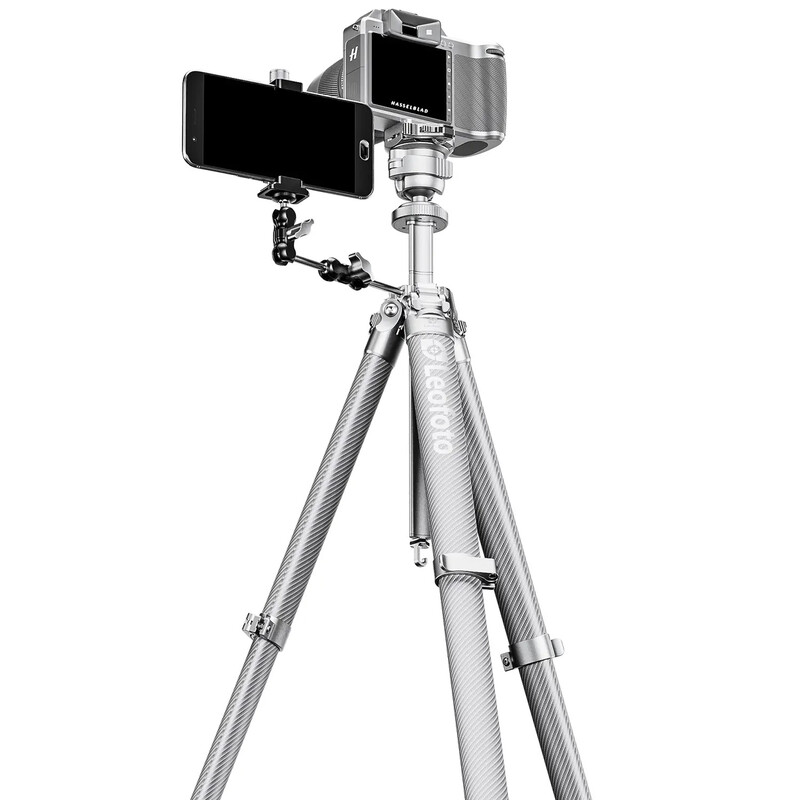 Leofoto Carbon-Dreibeinstativ AZ-204C+MBH-30 Azure Full Silver