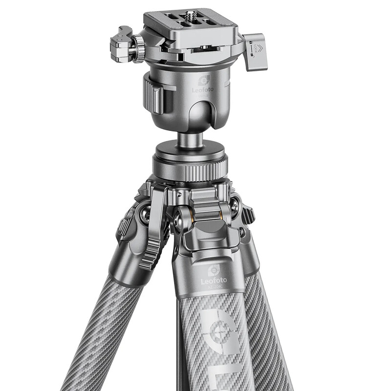 Leofoto Carbon-Dreibeinstativ AZ-204C+MBH-30 Azure Full Silver