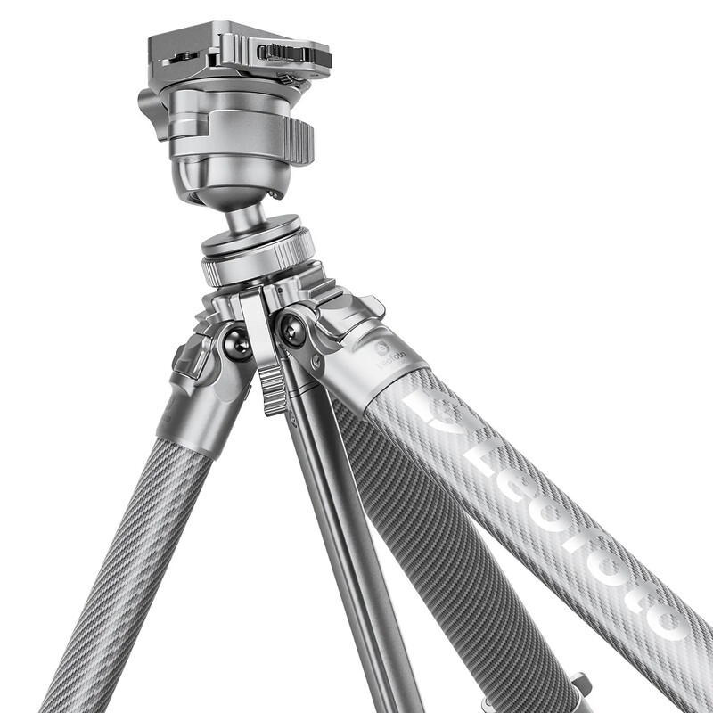 Leofoto Carbon-Dreibeinstativ AZ-204C+MBH-30 Azure Full Silver