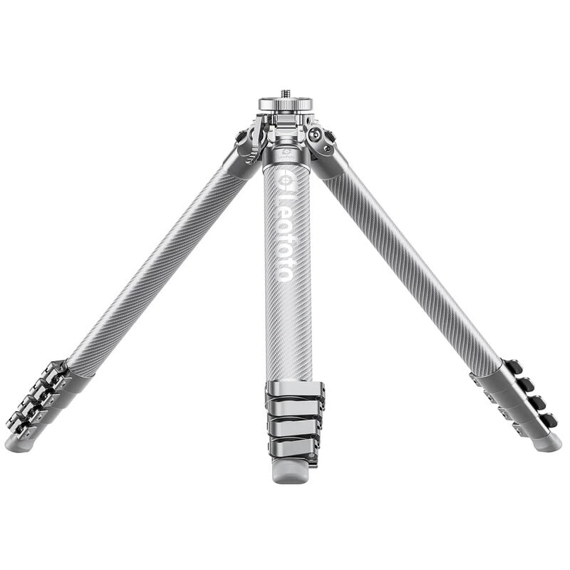 Leofoto Carbon-Dreibeinstativ AZ-204C+LH-30R Azure Full Silver