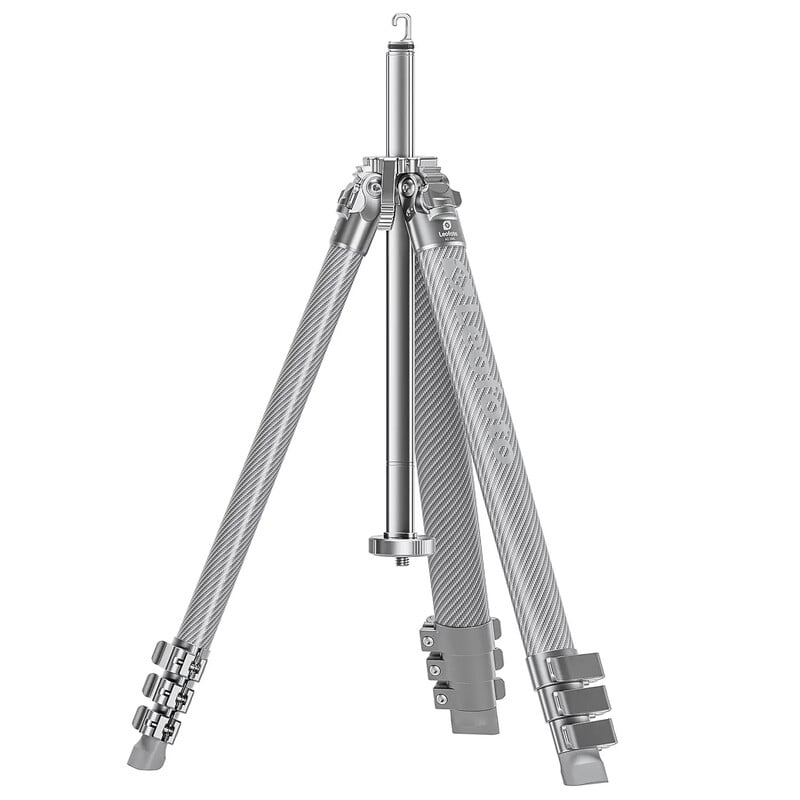 Leofoto Carbon-Dreibeinstativ AZ-204C+LH-30R Azure Full Silver