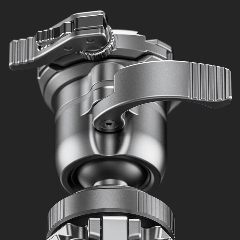 Leofoto Carbon-Dreibeinstativ AZ-204C+LH-30R Azure Full Silver