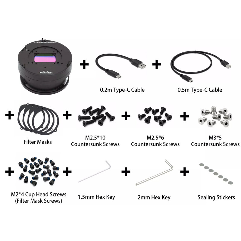 Wanderer Astro Filterrad Cube für Celestron RASA 1100 und 3600