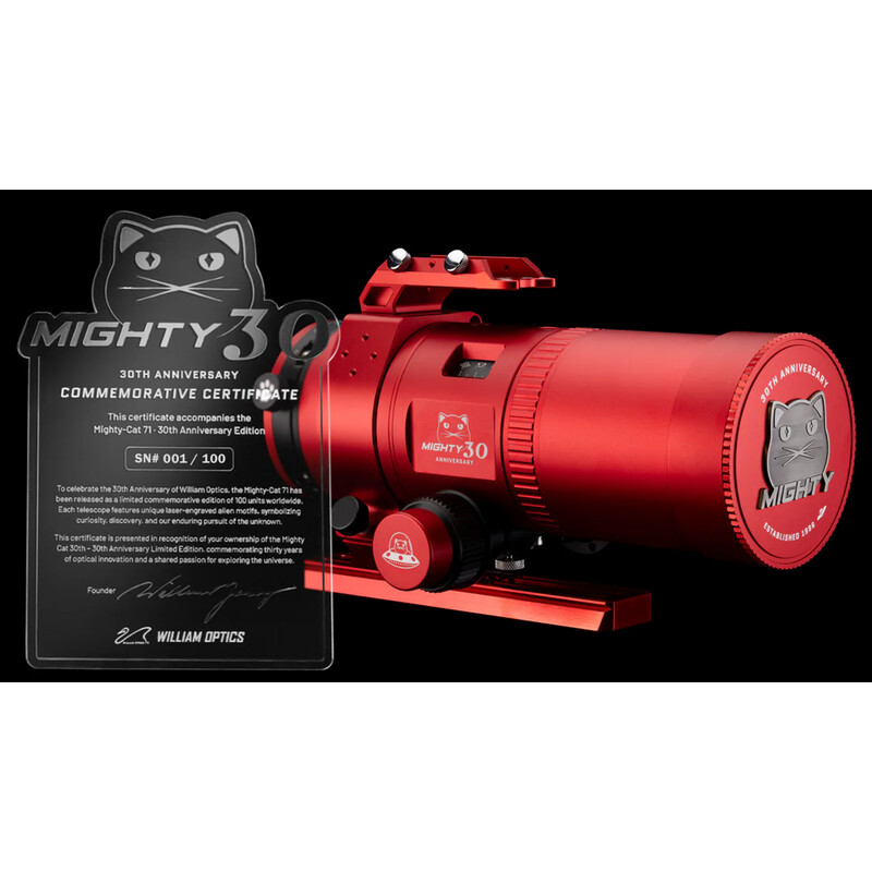 William Optics Apochromatischer Refraktor AP 71/230 Mighty-Cat 71 WIFD 30th Anniversary Limited Edition