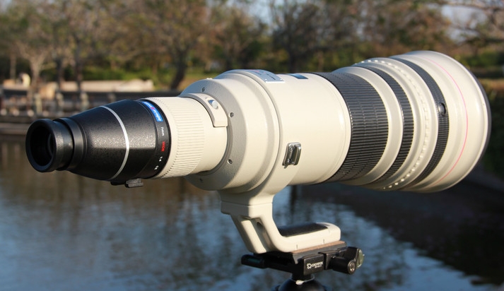 Lens2scope 7mm an Canon Teleobjektiv